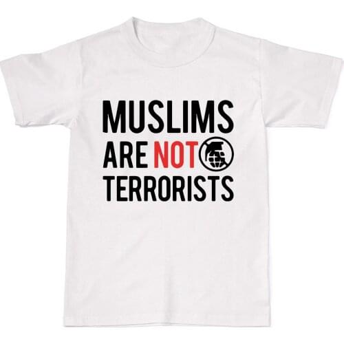 2019 Summer Fashion Hot Sale Men O-Neck T Shirt Muslims Are Not Terrorists Support Islam Mens Womens Cotton T-Shirt T shirt