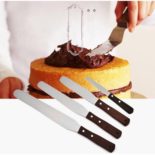 4/6/8/10 inch Stainless Steel Cake Spatula Butter Cream Icing Frosting Knife Smoother Kitchen Pastry Cake Decoration Tools