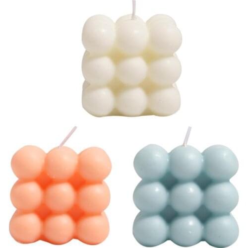 1pc Small Cube Wax Fragrance Candle Soy Wax Aromatherapy Candles Home Geometric Decoration Candle DIY Wax