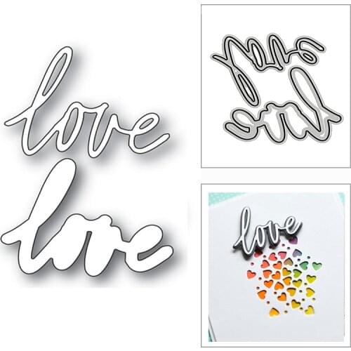 New Thanksgiving Love Word Script 2020 Metal Cutting Dies for DIY Scrapbooking Decor and Card Making Embossing Craft No Stamps