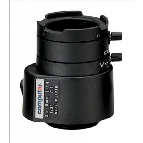 TG2Z3514FCS-2 3.5-8mm Varifocal Lens COMPUTAR 3.5-8MM F1.4 Zoom Lens CS-Mount CCTV Security Camera Lens w/cable