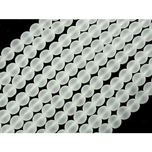 Wholesale Dull Matte Beads,Natural Clear Quartz Crystal Beads 4mm 6mm 8mm 10mm 12mm Round Gem Stone Loose Beads,1 of 15" strand