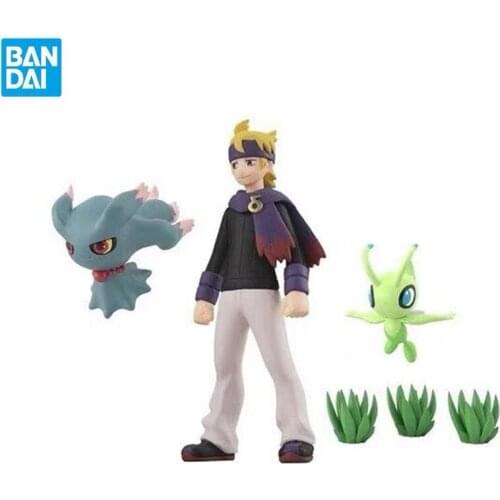 BANDAI Pokemon Original Scale World 1/20 Morty Celebi Misdreavus Pvc Action Anime Toys Gifts for Children