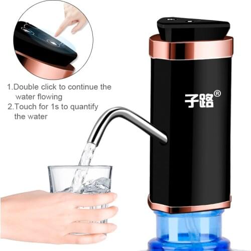 Portable Push-button Double Pump Wireless Rechargeable Electric Water Pump Intelligent Pump with USB Cable and Indicator Light