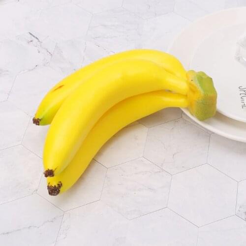Realistic Lifelike Artificial Banana Bunch Fruit Fake Display Prop Decorative Food Home Party Decor