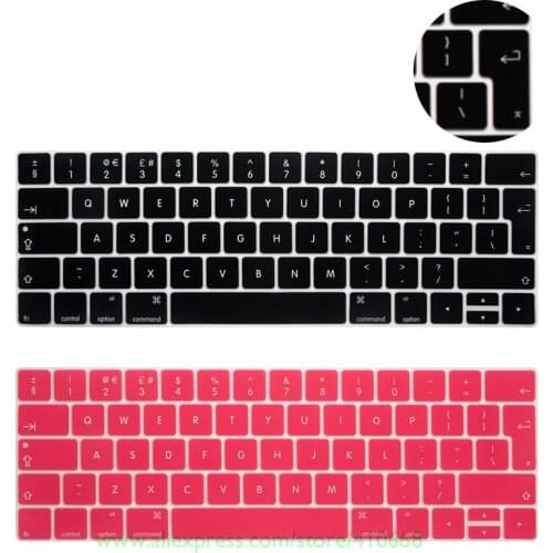 EU Version Silicone Keyboard Cover Protector Skin For MacBook New Pro 13 15 2018/2017 Touch Bar A1706 A1707 A1989 A1990 A2159