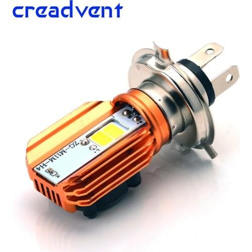 Creadvent Newest plug&play Motorcycle Headlight Bulb H4 Led 20W 2000LM Scooter Motorbike Headlamp white motor accessory 12v