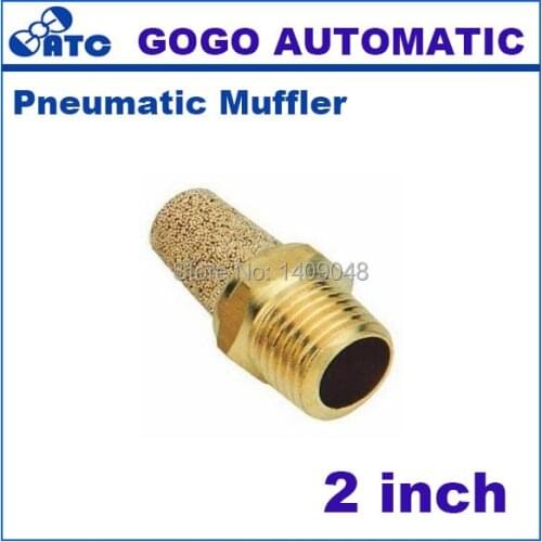 GOGO Exhaust muffler 2 inch pneumatic brass air fitting oil filter silencer BSL-16 for solenoid valve connector