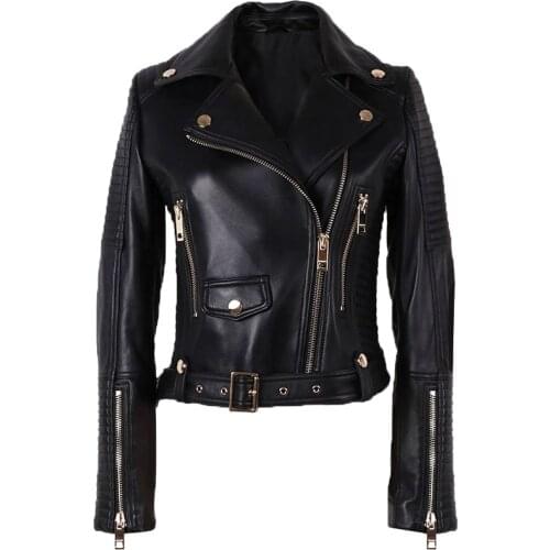 YOLOAgain Women Genunie Leather Jacket