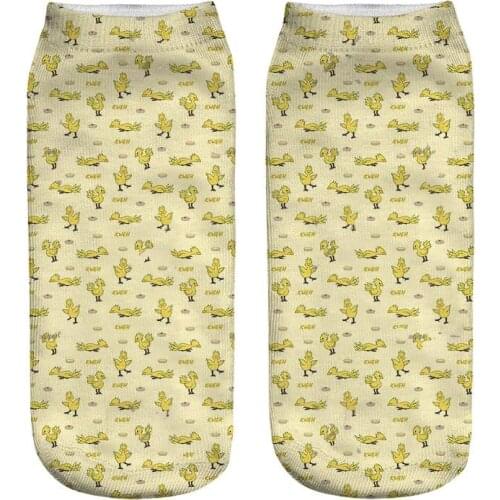 2021 Womens socks kawaii Chocobo cute seamless Printed Socks Woman harajuku Happy Funny Novelty cute girl gift Socks for women