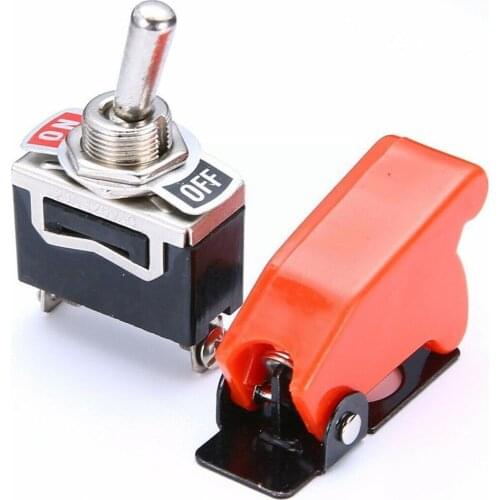 125v 10a Brand New and High Quality Durable Illuminated Metal Missile Light Red Switch Car Cover Lever Toggle Switch Dash L F1U2