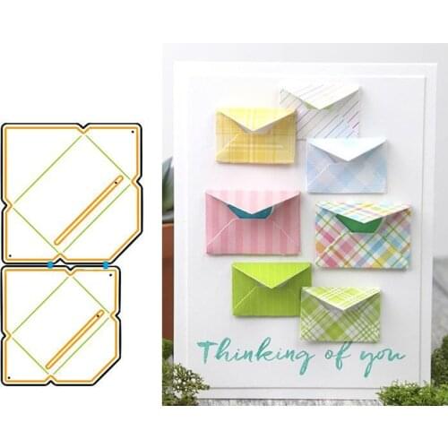 2pcs/Set Envelope Sliders Metal Cutting Dies Stencil for DIY Scrapbooking Photo Album Embossing Paper Cards Decorative Crafts