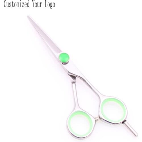 5'' 440C Customized Logo Hairdressing Scissors Cutting Shears Regular Scissors Professional Hair Scissors DIY Dropshipping C1121