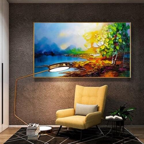 Abstract Colorful Beautiful On Wall Acrylic Painting Hand Made Drawing Gift Handpainted Canvas oil Painting For Room Wall Decor