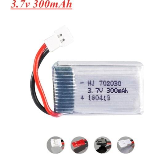 3.7V 300mAh Lipo Battery For Syma X11C FY530 Udi U816 U830 F180 E55 FQ777 FQ17W Hubsan H107 RC Drone Spare Part 702030 Battery