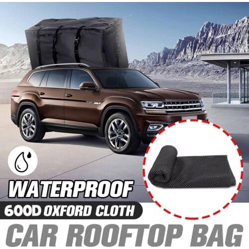 47.2X20X20 Inch Car Roof Rack Bag, 600D Oxford Cloth Roof Luggage Storage Box Waterproof Travel Bag with Anti-Slip Mat