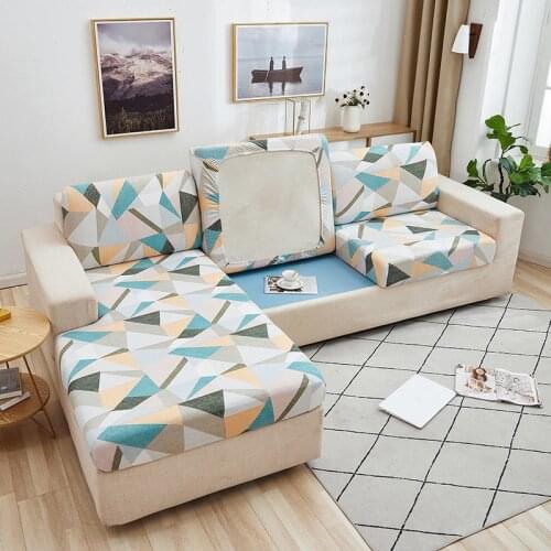 Printed Sofa Seat Cushion Cover Sofa Covers for Living Room Funiture Protector Elastic Chair Cover Removable Armchair Slipcover