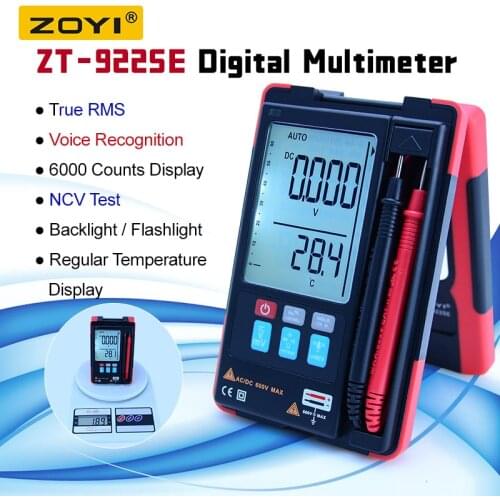 ZOYI ZT-922SE Digital Multimeter True RMS AC DC Voltage 600V Auto range Data Hold Resistance Capacitance Ferequency Meter