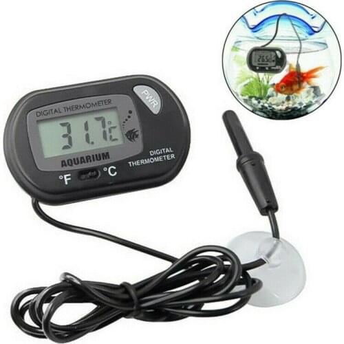 Mini Digital Aquarium Thermometer LCD Fish Tank Water Temperature Meter Aquarium Temp Detector Fish Alarm Pet Accessories Tools