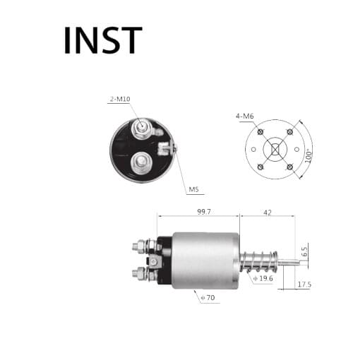 ELECTROMAGNETIC SWTICH SOLENOID FOR 24V 7.4KW 23343-99109 1-81151032-0 2210M-67OO 2520 1811001800 S210100 S210108 2210M9910