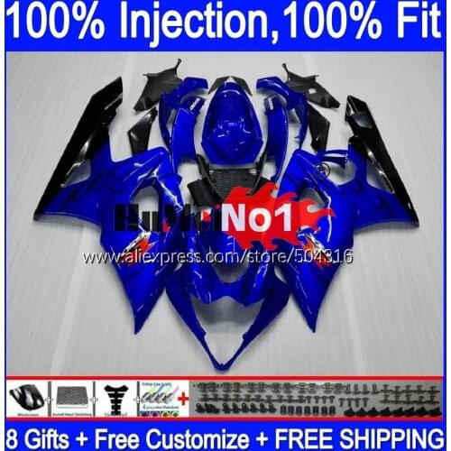 Injection For SUZUKI 1000CC GSXR-1000 GSXR 1000 21MC.8 GSX-R1000 GSX R1000 05 K5 GSXR1000 2005 2006 05 06 Black Blue Fairings