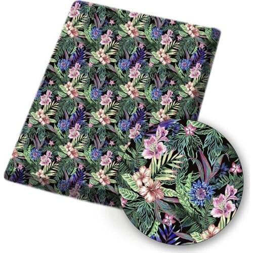 JOJO BOWS Polyester Cotton Cloth Fabric By The Yard Flowers Printed Fabrics Sheets For DIY Bag Doll Needlework Sewing 45*145cm