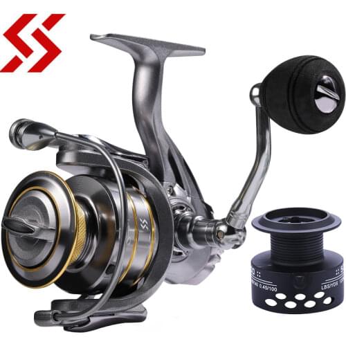 Sougayilang High Quality 13+1BB Spinning Reel Free Spool Fishing Reel 5.1:1 5.5:1 Gear Ratio Spinning Reel Carp Fishing Reel