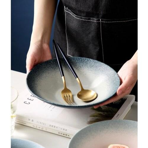 Ceramic Salad Bowl Breakfast Cereal Fruit Bowl Dessert Soup Noodles Rice Bowl Microwave Oven Tableware Cookware Tool