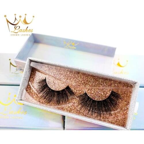 Crown Lashes 6d faux mink eyelashes silk series box lashes packages