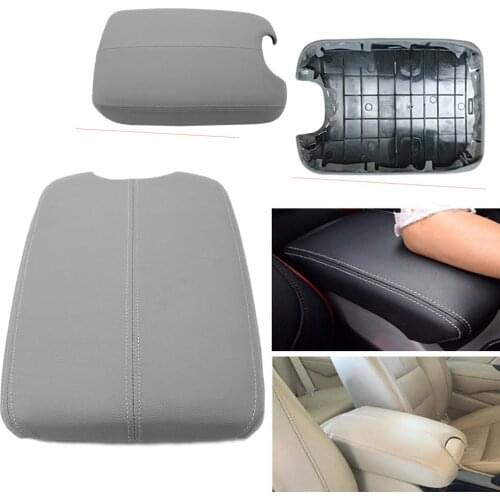 PU Leather + Abs Plastic Armrest Center Console Lid Cover Synthetic Leather For Honda Accord 2008-2013