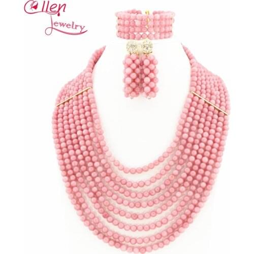 Ladylike 8 Rows hot Jewelry Set,Bridesmaid Gift,hot Necklace,Statement Necklace Christmas Gifts