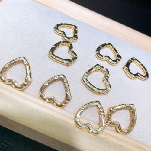 19*19mm 10pcs/lot Fashion cz spring clasp ,heart shape cubic zirconia micro pave accessories,closure bracelet/necklace component