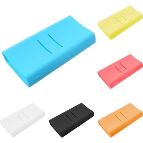 Fashion Colorful Power Bank Bag Anti-slip Soft Silicone Full Protective Case Cover For Xiaomi mi 2C 20000mAh Accessories