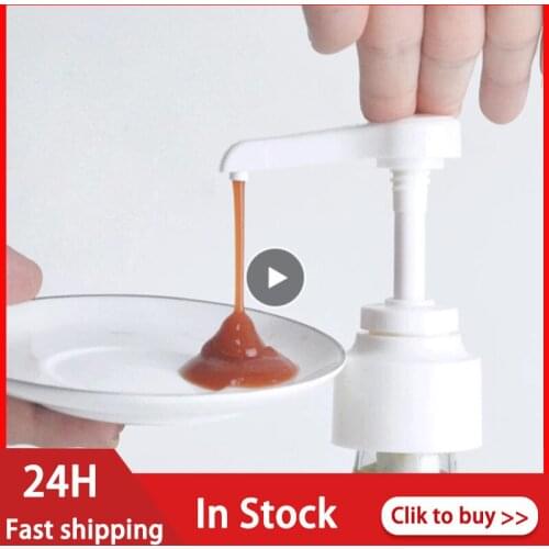 FDA Grade Jam Bottle Pump Oyster Sauce Dispensers Ketchup Vinegar Bottle Head Pressure Push-type Nozzle Home Kitchen Tools New