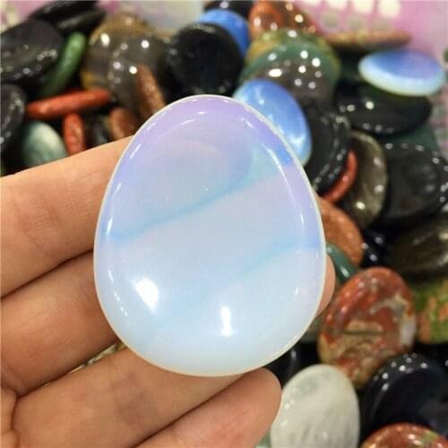 Natural Chakra Crystal Thumb Worry Stone Pocket Thumb Palm Stones Smooth Polished Pebble Healing Stone