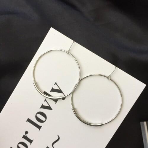 2020 New Fashion Earrings Retro Punk Temperament Simple Big Circle Circle Ms. Wholesale Earrings Sales Wedding Earrings