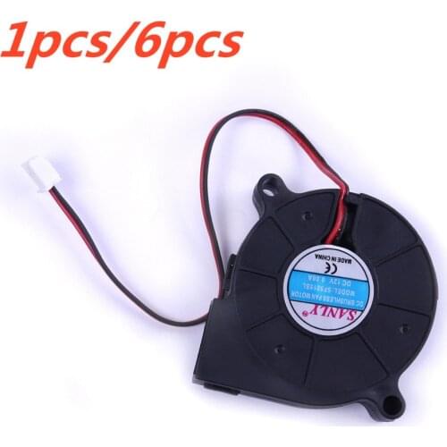 1/6Pcs SF5015SL DC 12V 0.06A Plastic Cooling Turbine Blower Fan 50X50X15mm Snail Fan Silent Blower For Heater Dedicated 1.8CFM