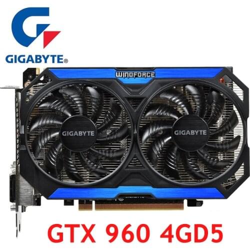 GIGABYTE Original GPU GTX 960 4GD5 Graphics Cards 128Bit GM206 GDDR5 Video Card For NVIDIA Map Geforce GTX960 4GB GV-N960OC-4GD