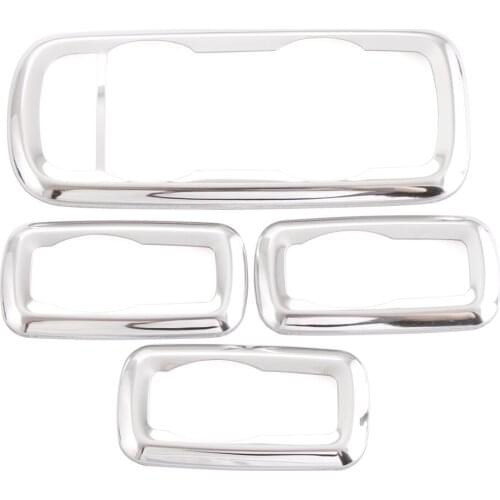 Stainless steel trim Window lift switch decoration box refires regulator panel cover for 2013 Ford ecosport fiesta