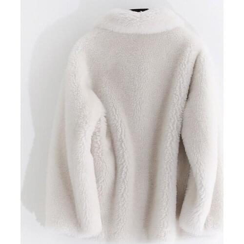 Real Fur Coat Female Sheep Shearling Fur 100% Wool Coats Autumn Winter Jacket Women Korean Jackets Chaqueta Mujer MY3562