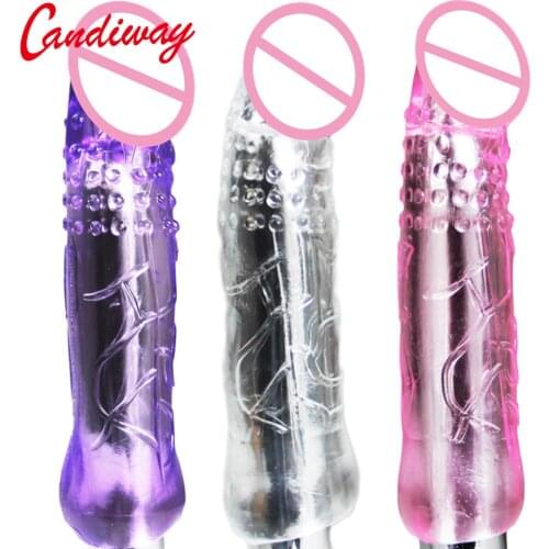 BOLD condom penis Extend 4cm Reusable Delay Impotence contraceptive extension G Spot vibrator sleeve Sex toys for Men