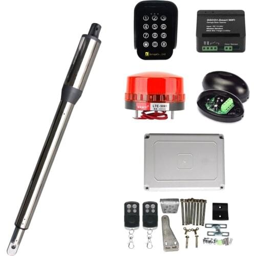 Single Automatic Gate Opener Kit Solar Powered Gate Operator 660 Pounds 8 Feet For Farm, Fences Outdoors(Waterproof Design)