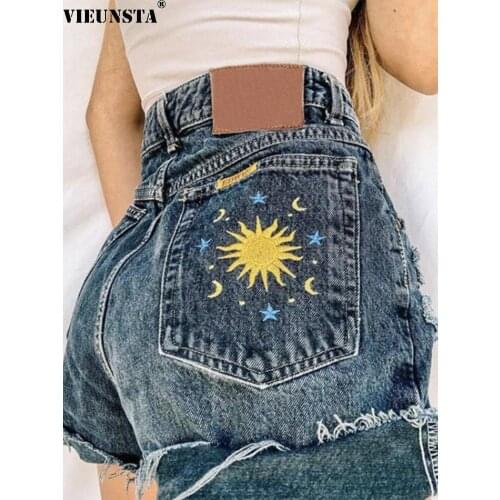 Женские джинсовые шорты VIEUNSTA China At AliExpress