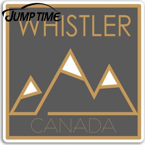 Jump Time for Whistler Vinyl Stickers Canada Skiing Sticker Laptop Luggage Decal Rear Windshield Waterproof Car Accessories