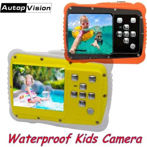 Waterproof Kids Camera 12MP HD Digital Video Camcorder Best Children Kids Gift Camera Sports Mini Camera for Swimming Underwater