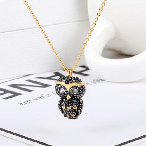 MANDY High Quality Womens Advanced Owl Female Necklace