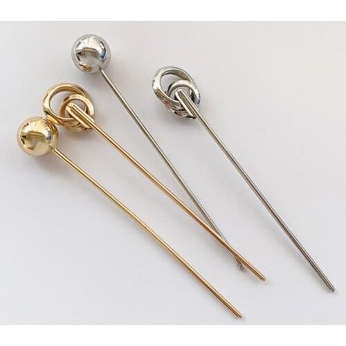 Metal Round Ball Hollow Hair Stick Hairpins Ladies Fashion Hanfu Disk Hair Clips 2 Colors Hair Accessories