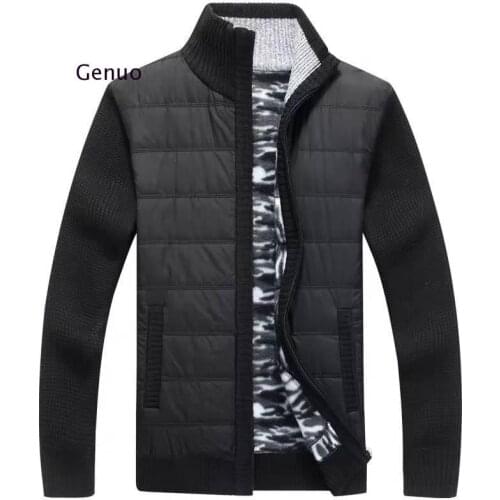 Winter Mens Sweater Fashion Turtleneck Stand Collar Sweater Jackets Men Slim Fit Thick Warm Knitted Pullovers Clothing