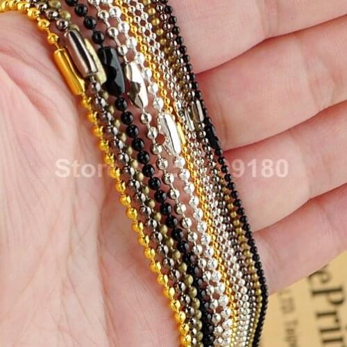 10/lot Fashion 1.5mm 2.4mm Iron Necklace Bead Chain for necklace DIY Jewelry Making Accessories 70cm 27 1/2" K01158