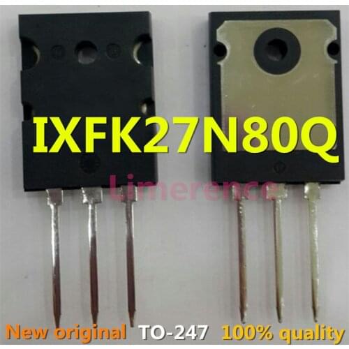 100% nuevo 50 unids/lote original diode IXFK27N80Q 27N80 27A 800V TO-247 IXFK27N80 MOSFET Transistor